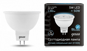Лампа светодиодная Gauss  GU5.3 5Вт 4100K 101505205
