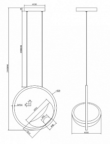 Подвесной светильник Maytoni Lunare MOD327PL-L5BS3K