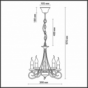 Подвесная люстра Odeon Light Sandia 1425/5