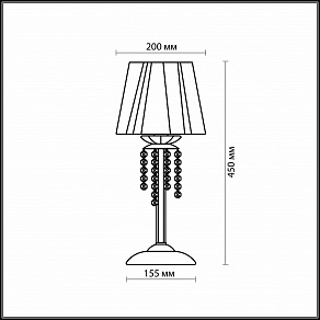 Настольная лампа декоративная Odeon Light Meleza 2565/1T