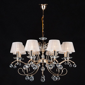 Подвесная люстра Eurosvet Эстель 10058/8 золото/прозрачный хрусталь Strotskis