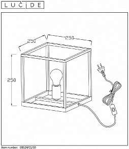 Настольная лампа декоративная Lucide Arthur 08524/01/30