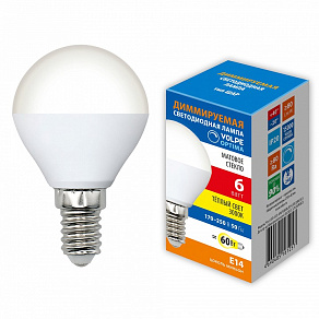 Лампа светодиодная Volpe OPTIMA DIM E14 6Вт 3000K UL-00009229