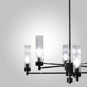 Люстра на штанге AM-Group INDIGO INDIGO SP8 PEARL BLACK