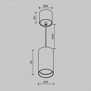 Подвесной светильник Maytoni Vol P100PL-20W4K-BS