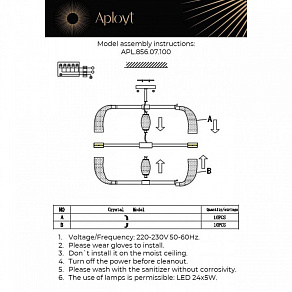 Люстра на штанге Aployt Solandzh APL.856.07.100