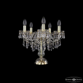 Настольная лампа декоративная Bohemia Ivele Crystal 1403 1403L/5/141-39 G