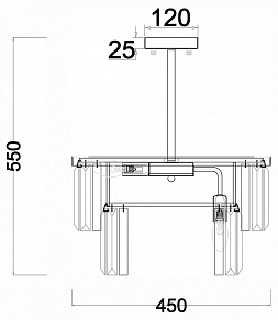 Люстра на штанге Freya Viviane FR11001PL-08CH