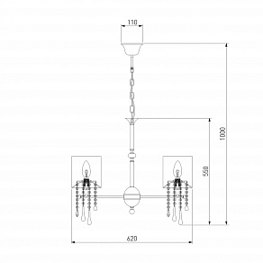 Подвесная люстра Bogate's Glamour 300/5 Strotskis