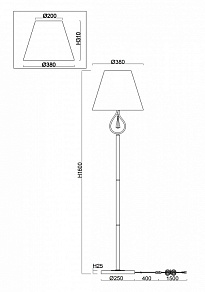 Торшер Freya Madeline FR2019FL-01BS