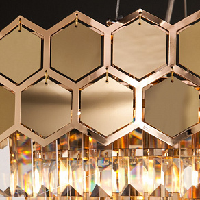 Подвесной светильник Eurosvet Ariana 10113/5 золото/прозрачный хрусталь Strotskis