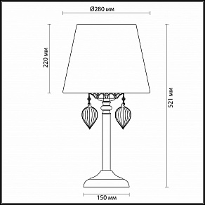 Настольная лампа декоративная Odeon Light Adriana 3922/1T