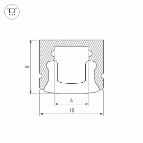 Профиль накладной Arlight ARH-MINI5-2000 ANOD 018827