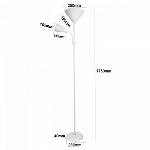 Торшер с подсветкой Reluce 00306 00306-0.7-02 WH