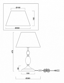 Настольная лампа декоративная Freya Peta FR2004TL-01BZ