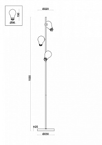 Торшер Freya Evidence FR5372FL-03B