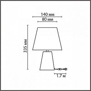 Настольная лампа декоративная Lumion Terazio 8142/1T