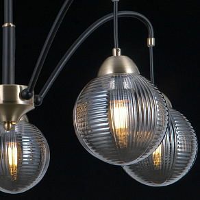 Люстра на штанге ILLUMICO  IL0433-5PSQ-79 BK AB