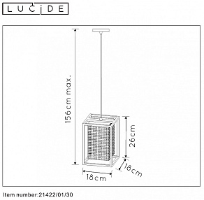 Подвесной светильник Lucide Sansa 21422/01/30