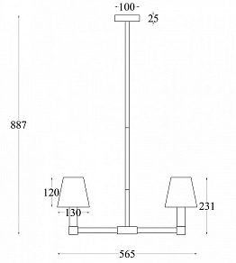 Люстра на штанге Maytoni Tet-a-tet MOD104PL-05B