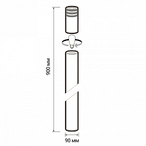 Наземный низкий светильник Jazzway  PGB 04-800 E27 BL IP44