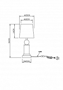 Настольная лампа декоративная Globo Rollo 24138