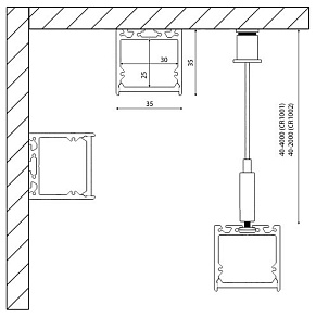 Профиль накладной DesignLed LS 00-00019906