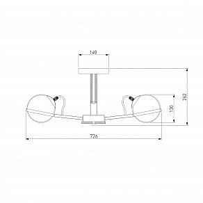 Люстра на штанге Eurosvet Livia 70081/8 черный