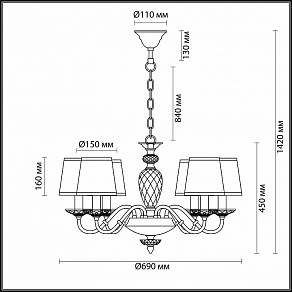 Подвесная люстра Odeon Light Ester 4181/6