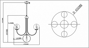 Люстра на штанге Moderli Svetlana V3001-5C