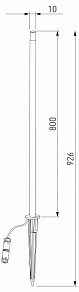 Наземный низкий светильник Elektrostandard Lumos a066689