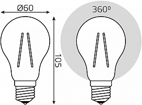 Лампа светодиодная Gauss Filament E27 18Вт 2700K 102902118