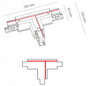 Соединитель T-образный для треков Nowodvorski Ctls Power 8243