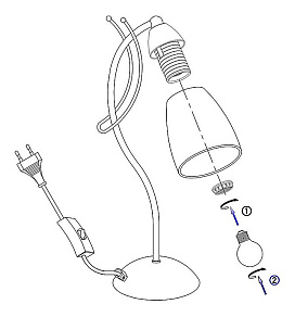 Настольная лампа декоративная Globo Bracara 60202T