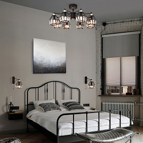 Люстра на штанге Eurosvet Lord 70075/8 черный