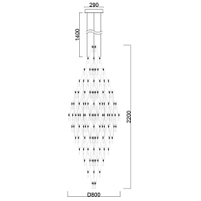Подвесная люстра Wertmark FELICITY WE339.08.103