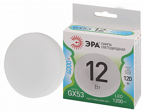 Лампа светодиодная Эра Green Line GX53 12Вт 4000K LED GX-12W-840-GX53 GL