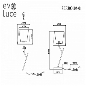 Настольная лампа декоративная EVOLUCE Denice SLE300104-01