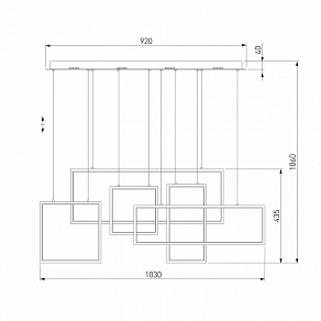 Подвесной светильник Eurosvet Direct 90178/5 сатин-никель 106W