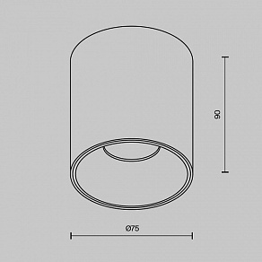 Накладной светильник Maytoni Alfa LED C064CL-12W3K-RD-B