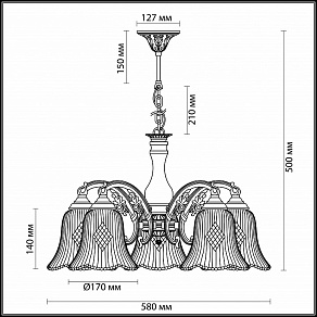 Подвесная люстра Odeon Light Savona 2946/5