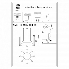 Подвесная люстра ST-Luce Ettore SL1235.303.08