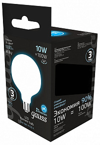 Лампа светодиодная Gauss Filament E27 10Вт 4100K 187202210