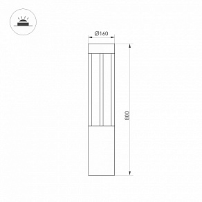 Наземный низкий светильник Arlight LGD-CASTELLO-BOLL 045537