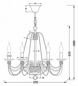 Подвесная люстра Freya Velia FR2046-PL-06-BR
