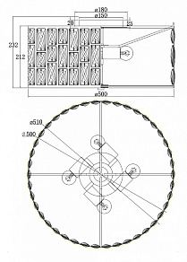 Подвесной светильник Maytoni Gelid MOD184PL-04CH