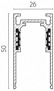 Трек встраиваемый Lightstar Uno 509026