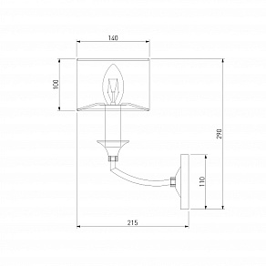 Бра Eurosvet Diana 60067/1 хром