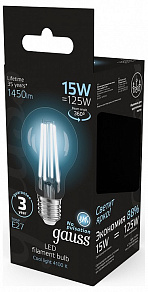 Лампа светодиодная Gauss Filament E27 15Вт 4100K 102902215