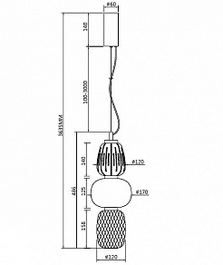 Подвесной светильник Maytoni Pattern MOD267PL-L28G3K
